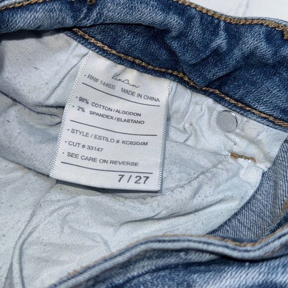 KanCan Nala Mid Rise Ankle Skinny Jeans Women’s Distressed Frayed Hem - Picture 6 of 8